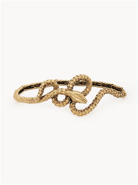 Chloé Snake Brass Belt .